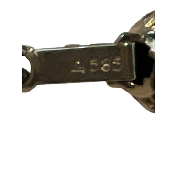 Vintage 14kt 585 Gold Pearl Necklace Choker Collar Knotted 16" Estate 6.86g - Picture 4 of 5